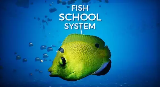 UE4 Fish School System Low-poly 3D model