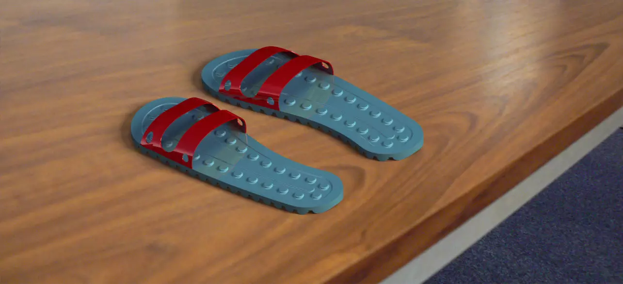 Slippers crocodile shoes Free 3D model