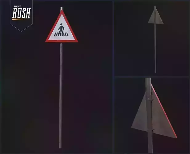 Walk Way Traffic Sign