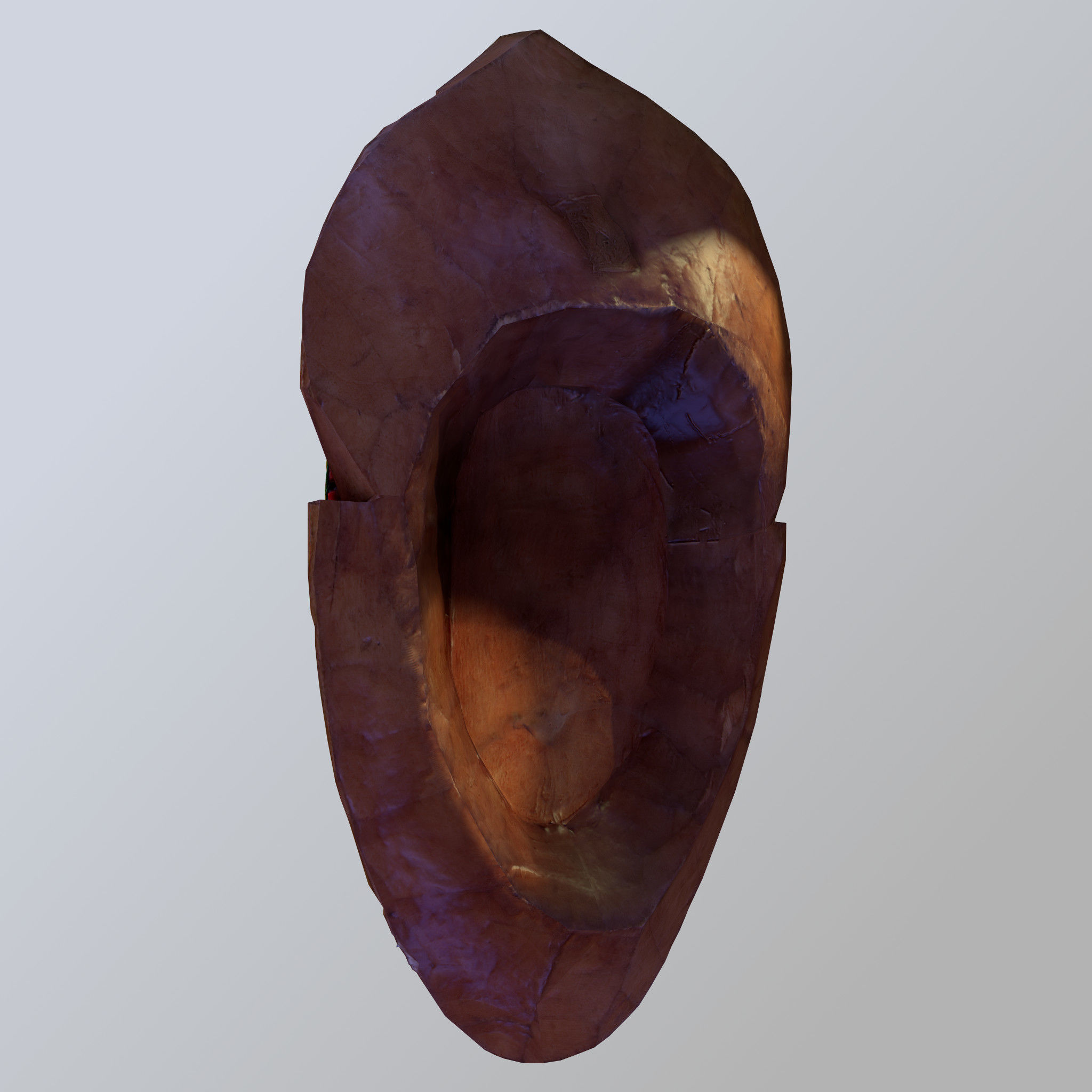 African Tribal Mask Low-poly 3D model_8