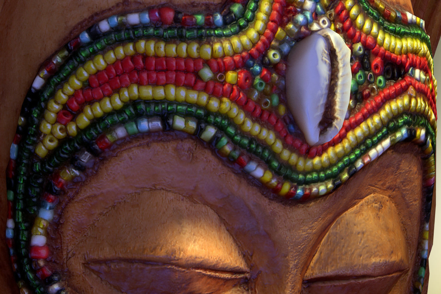 African Tribal Mask Low-poly 3D model_4