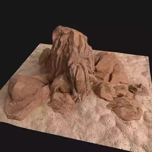 Desert rock 3D model