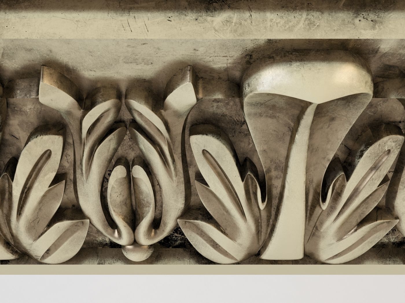 cornice ornately carved crown molding 3D print model_5