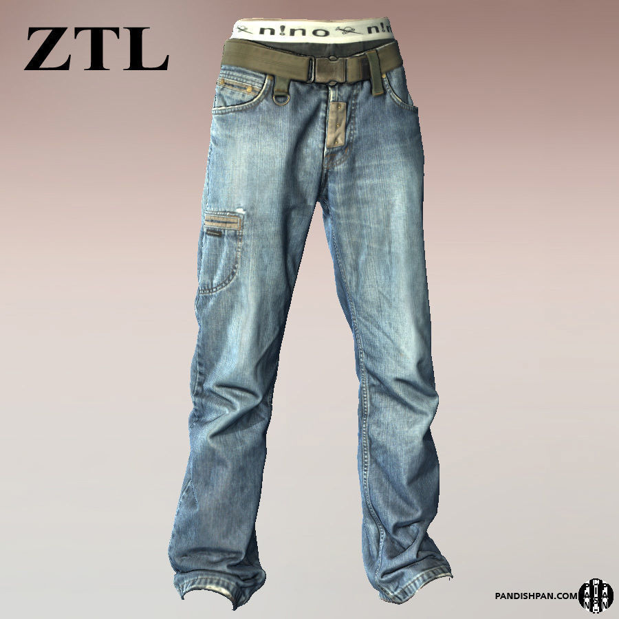 Male Pants Jeans Zbrush 3D Scanned Model   3D model_1