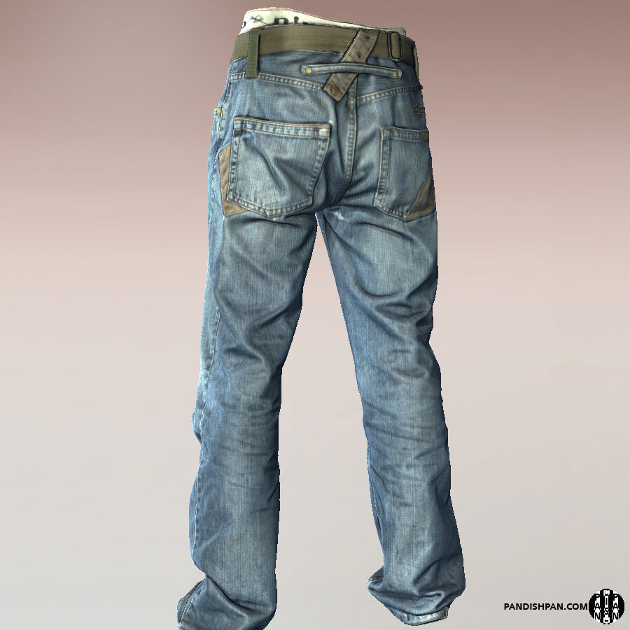 Male Pants Jeans Zbrush 3D Scanned Model   3D model_4