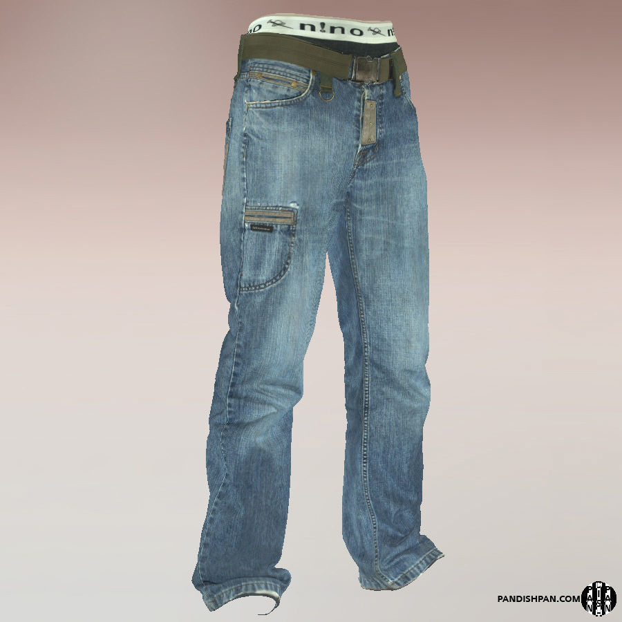 Male Pants Jeans Zbrush 3D Scanned Model   3D model_2