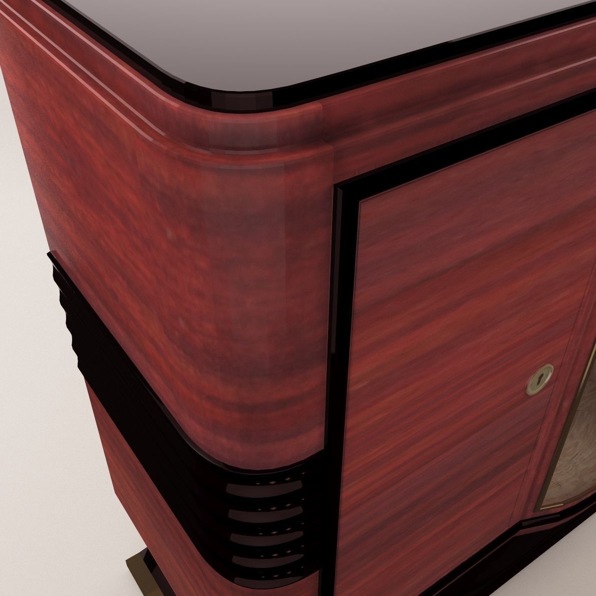 Sideboard with a bar - Art Deco 1920 3D model_2