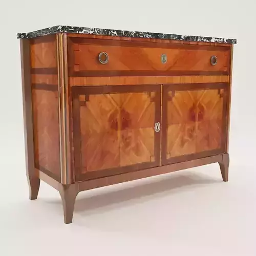 Classicistic writing commode - France around 1800 3D model