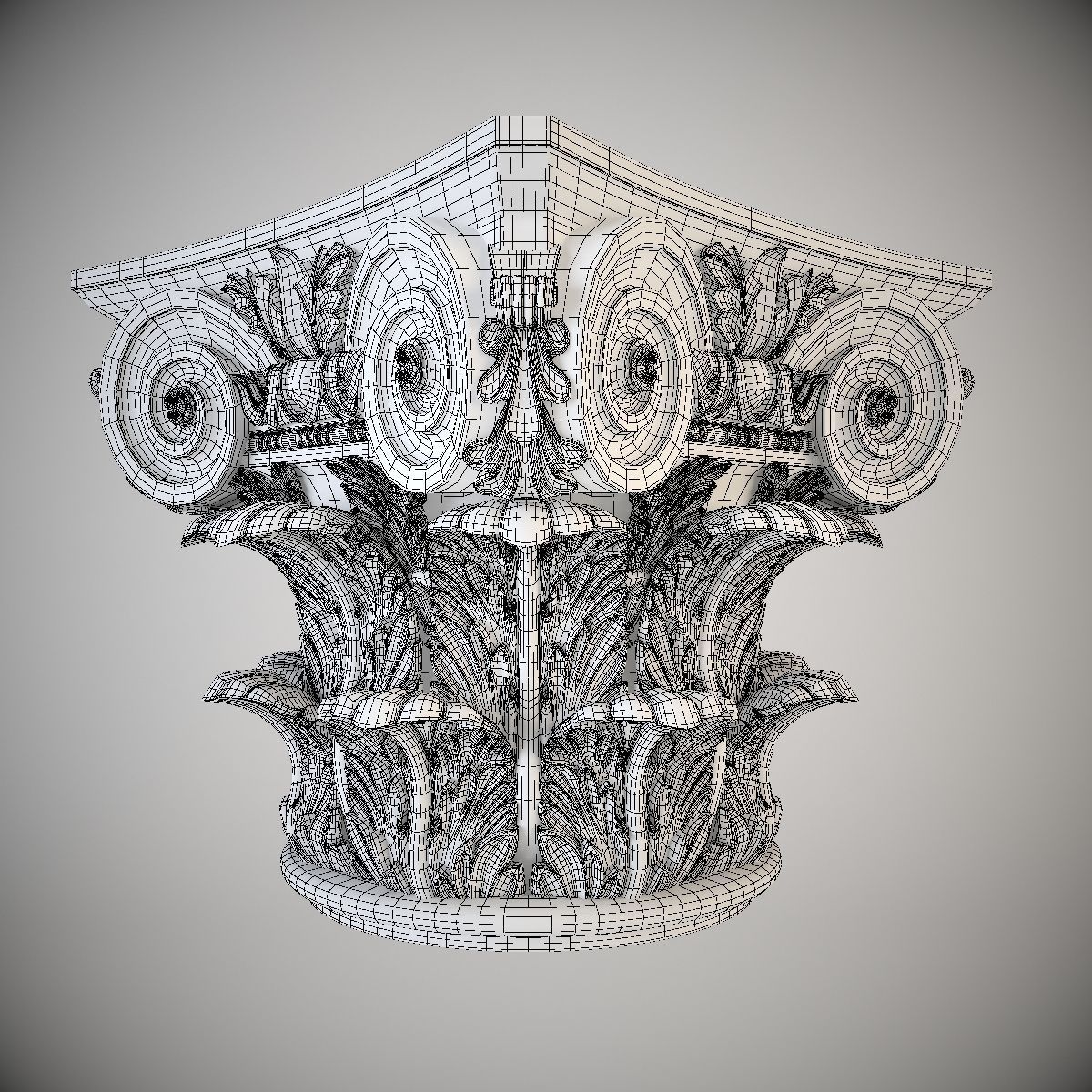 Corinthian Capital 3D model_5