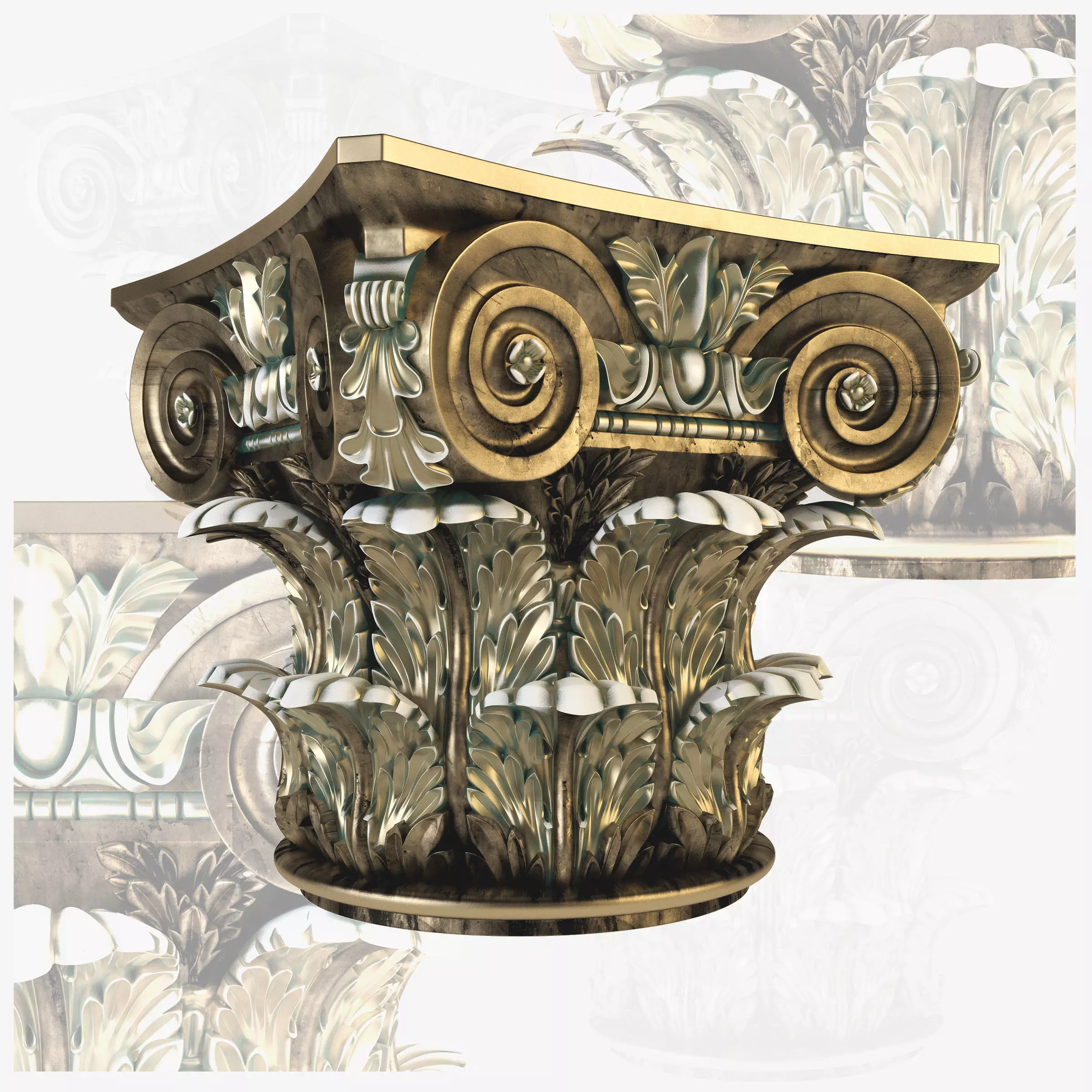Corinthian Capital 3D model_0