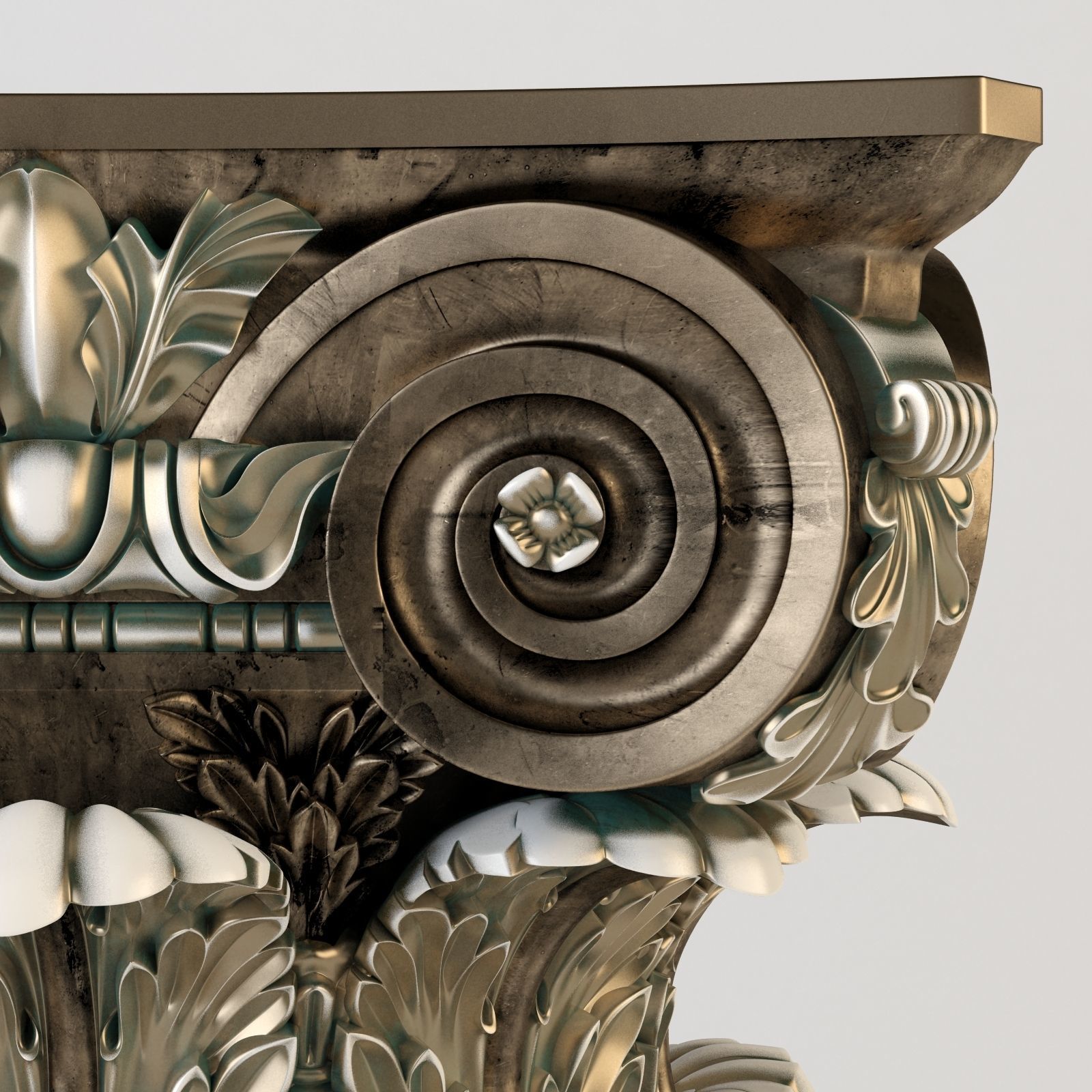 Corinthian Capital 3D model_7