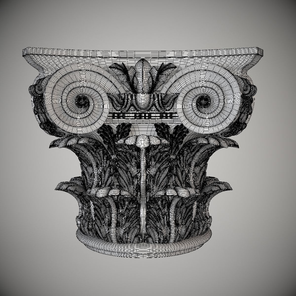 Corinthian Capital 3D model_4