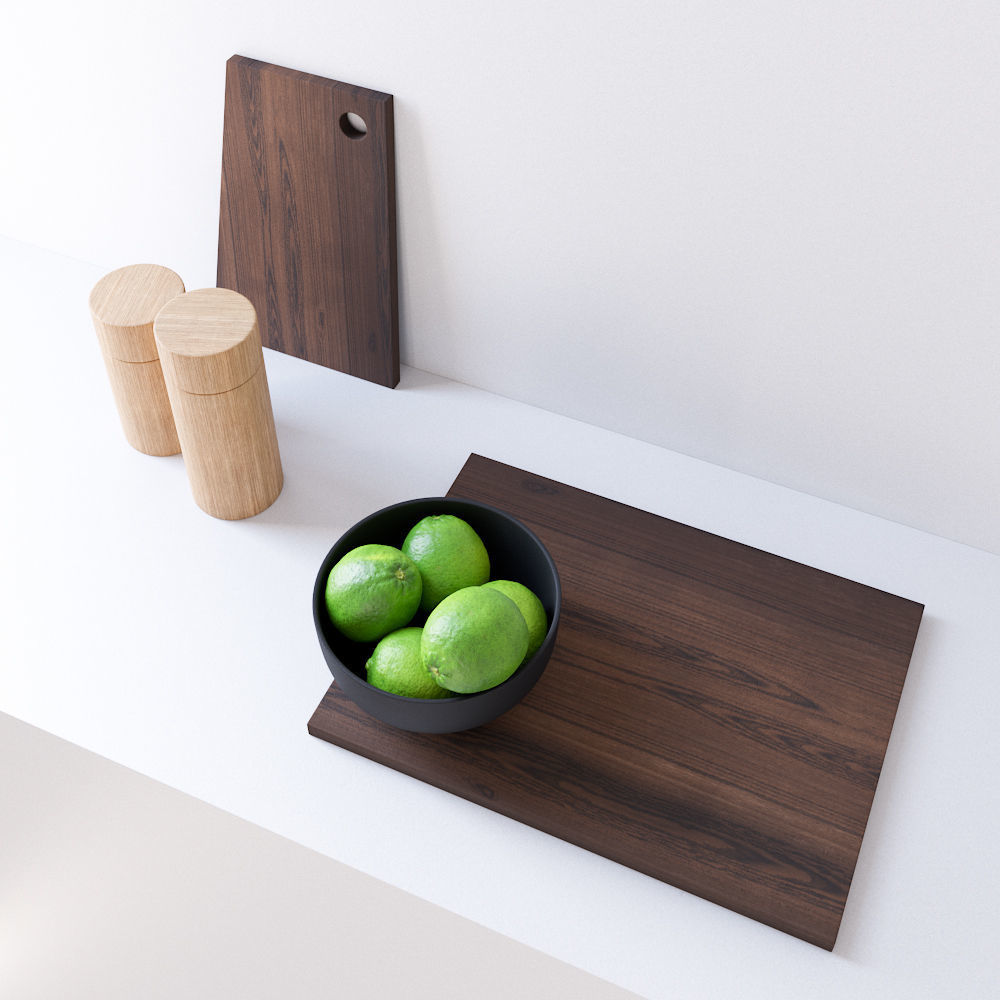 Decor Set Lime Bowl 3D model_4