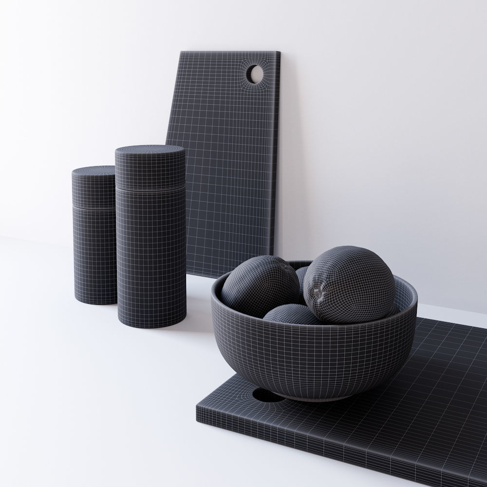 Decor Set Lime Bowl 3D model_6