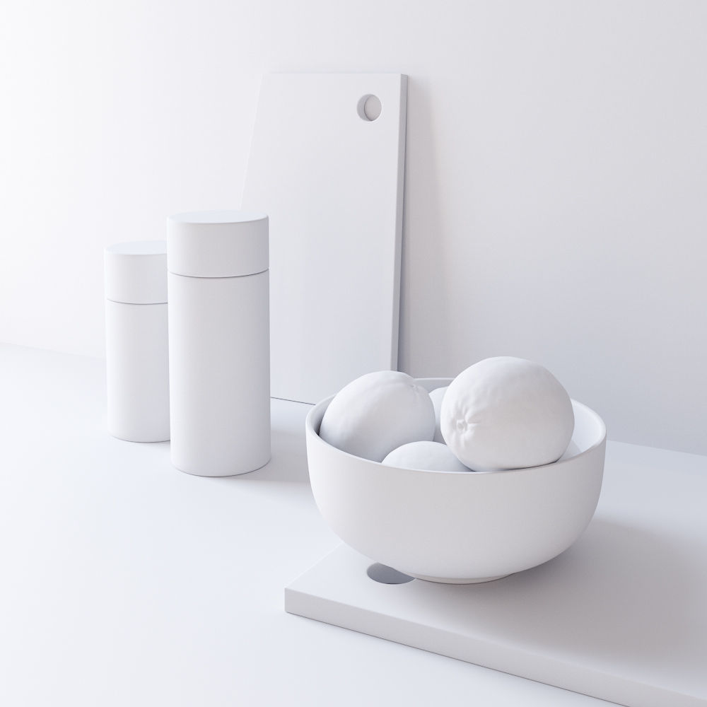 Decor Set Lime Bowl 3D model_7