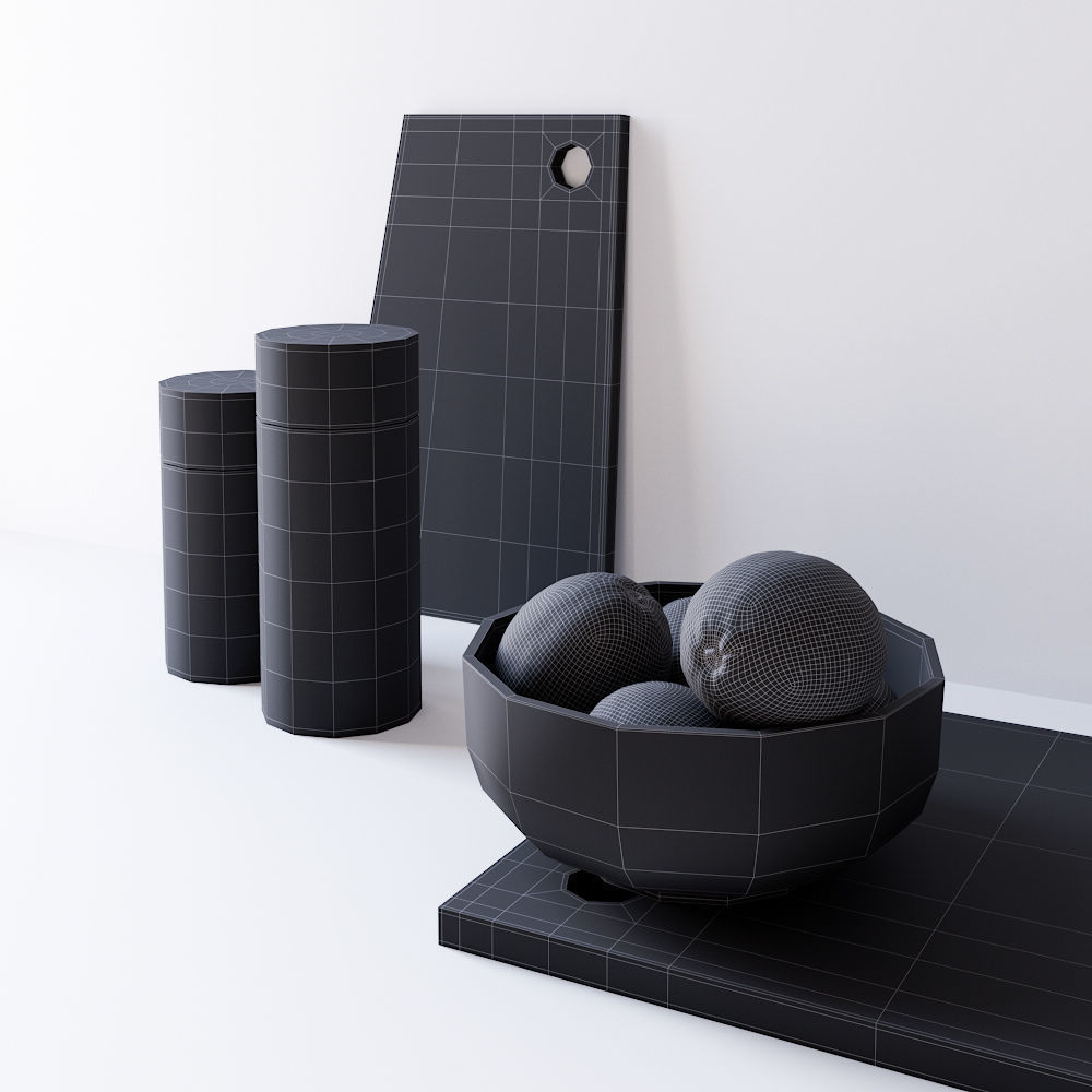 Decor Set Lime Bowl 3D model_5