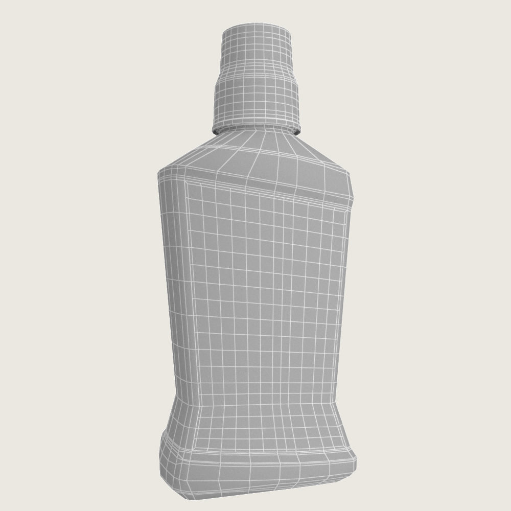 Colgate Mouthwash Bottle Low-poly 3D model_2