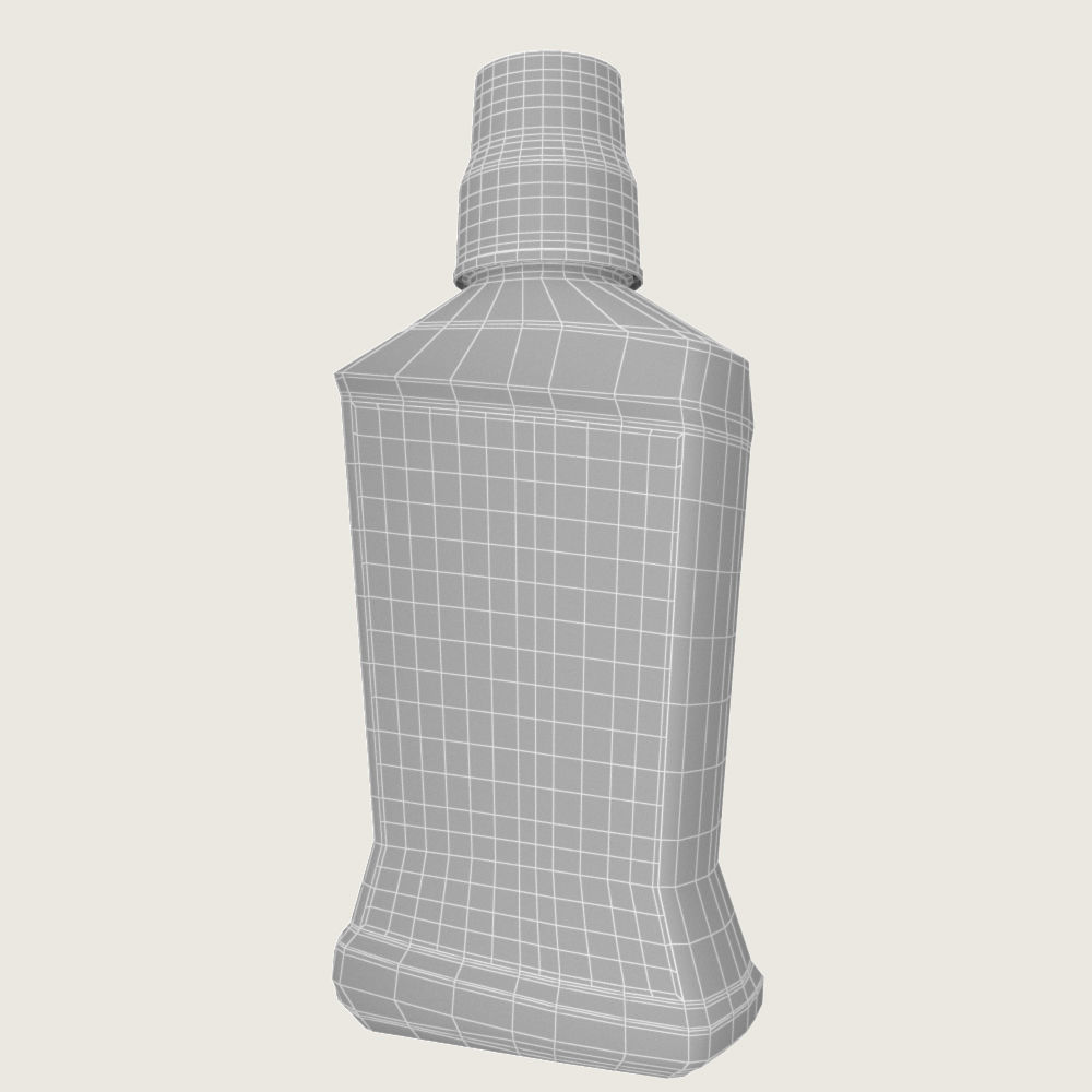Colgate Mouthwash Bottle Low-poly 3D model_3