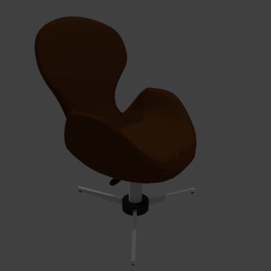 Office Chair in leather 3D model_1
