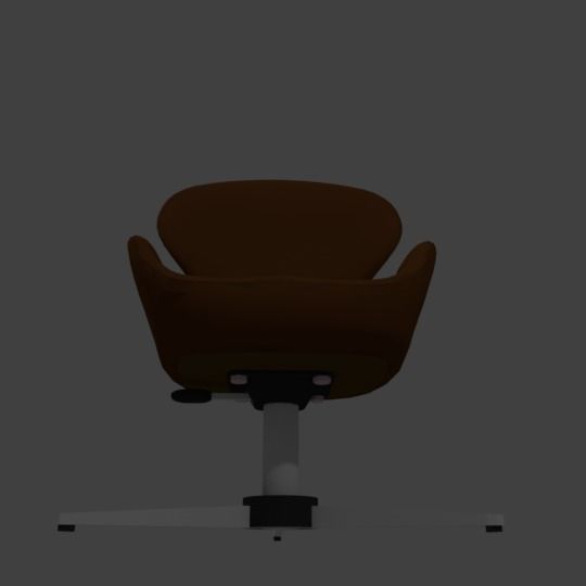 Office Chair in leather 3D model_2