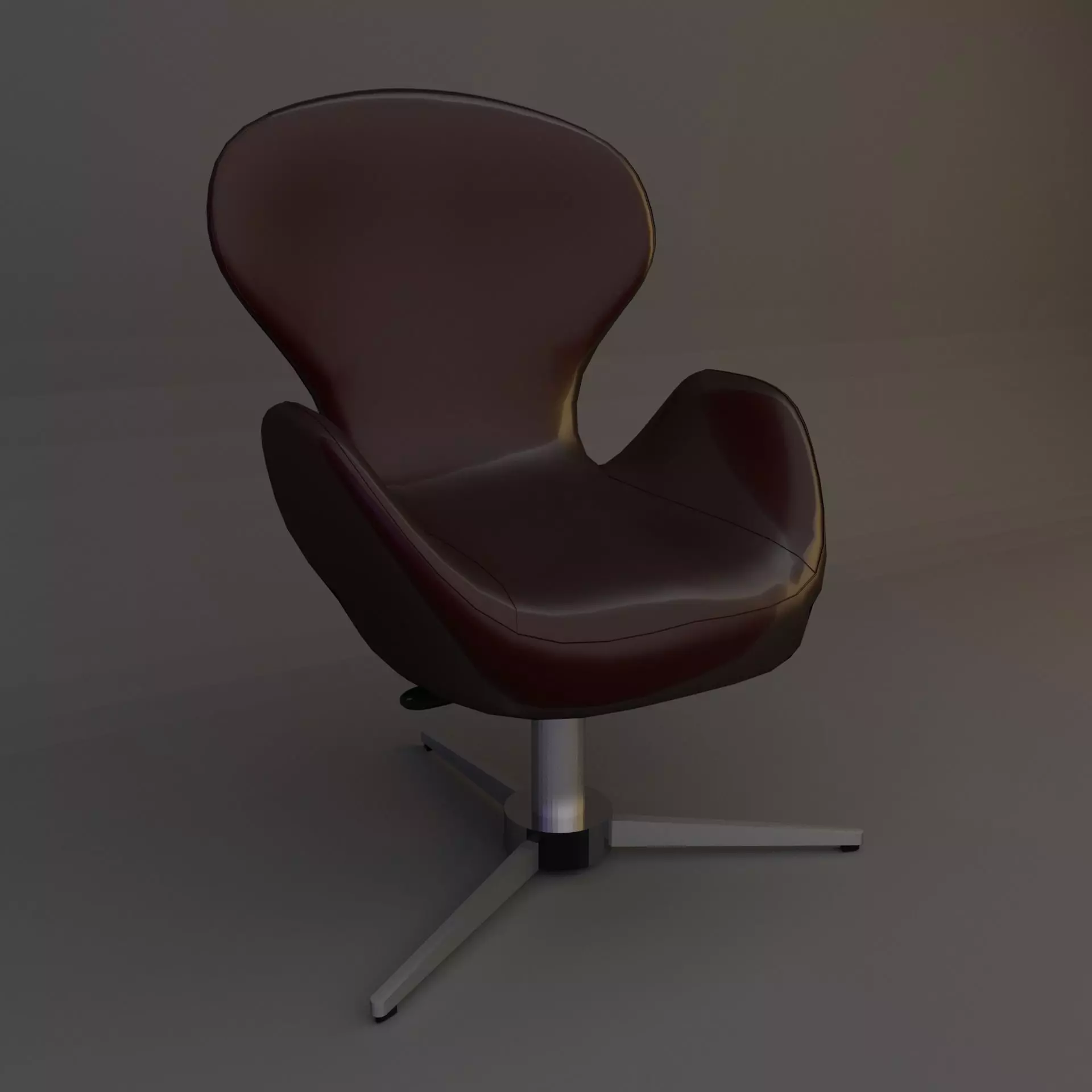 Office Chair in leather 3D model_0