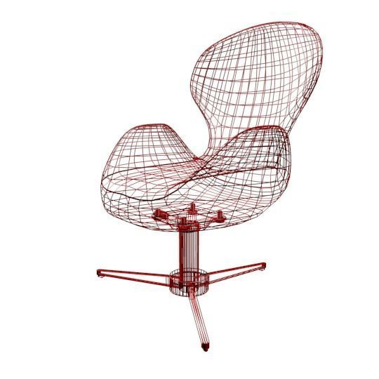 Office Chair in leather 3D model_15