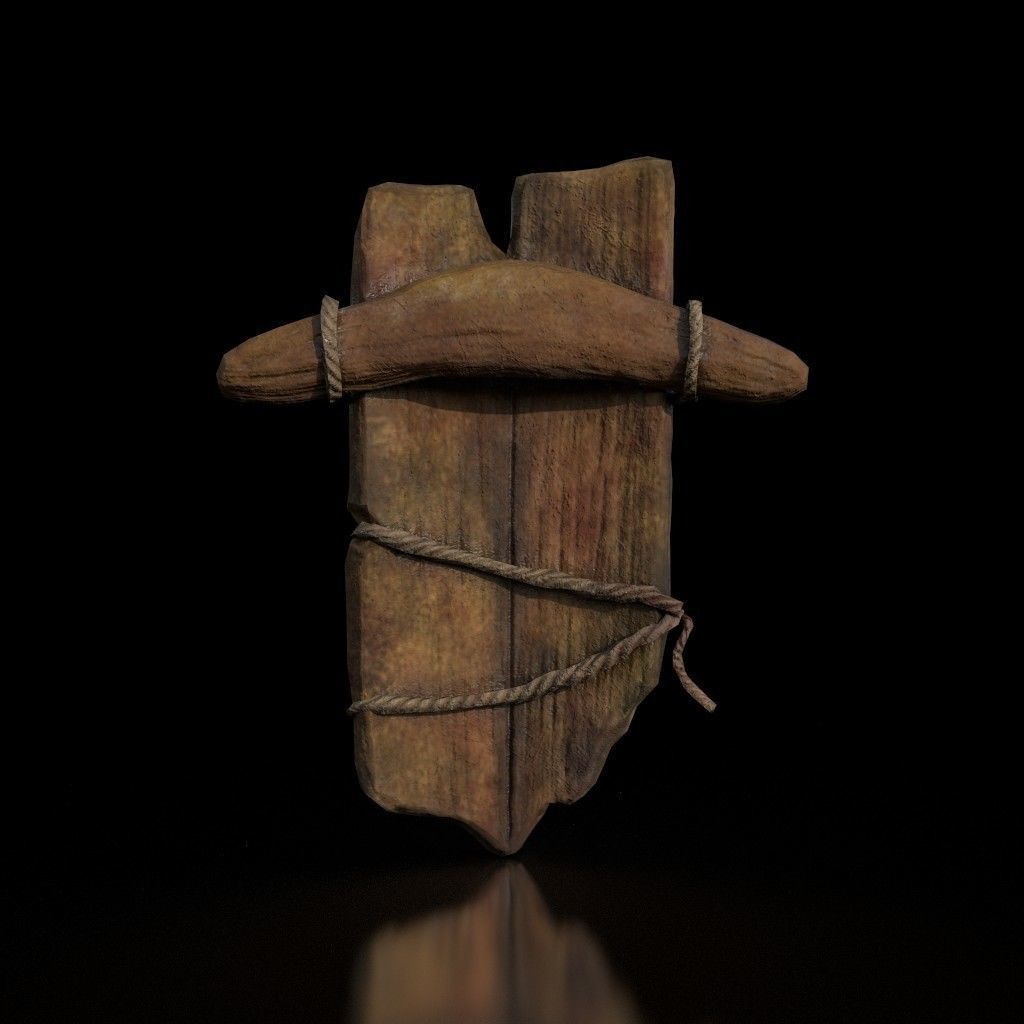 HIE Game Ready Horror Shield D180323 Low-poly 3D model_1