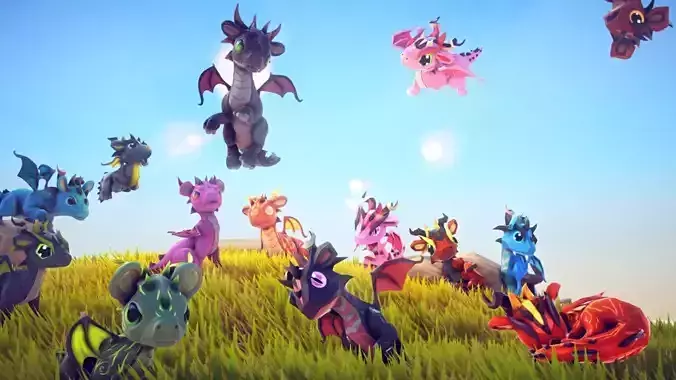 Little Dragons Mouse Low-poly 3D model