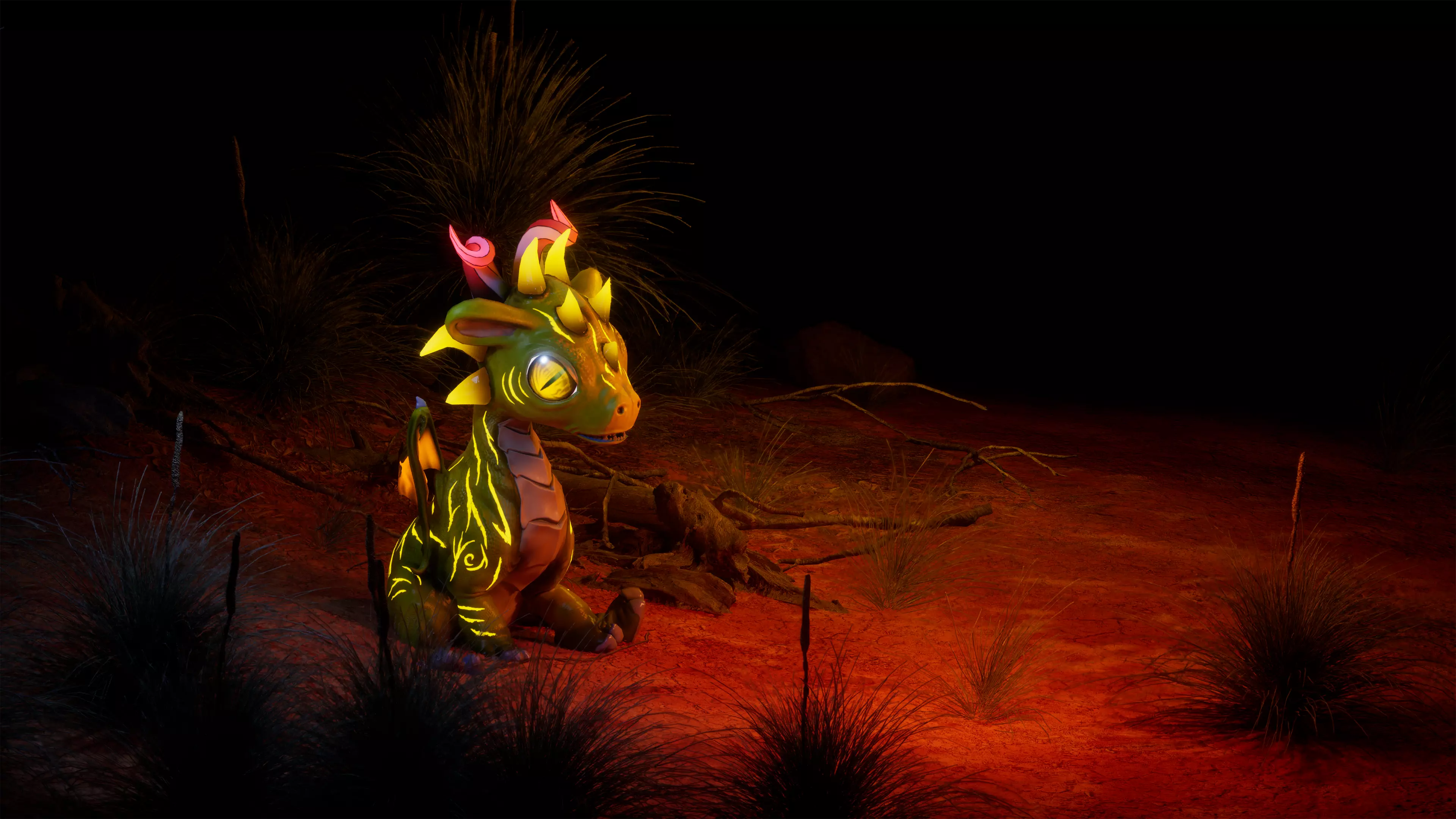 Little Dragons Mouse Low-poly 3D model_9