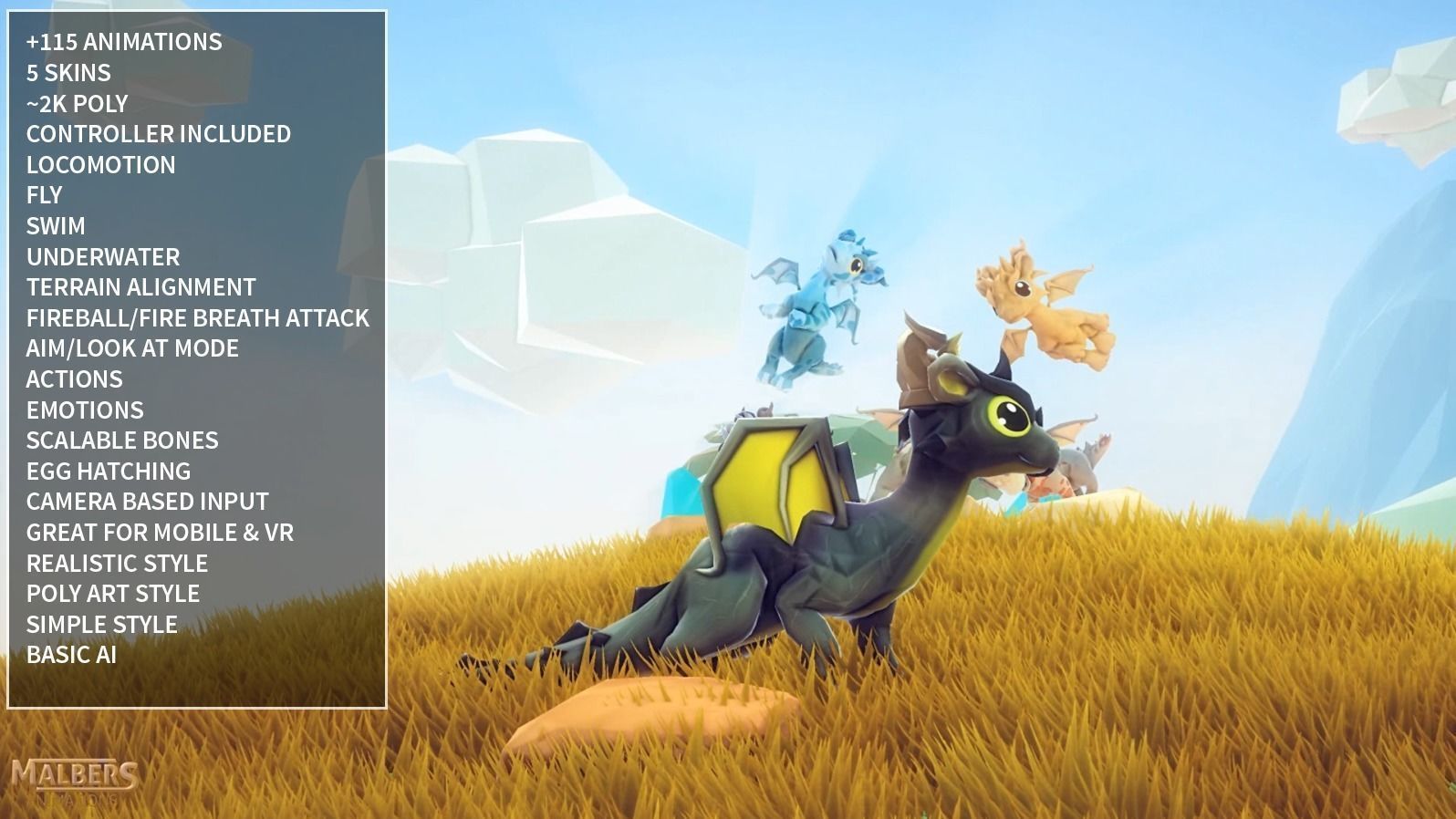 Little Dragons Mouse Low-poly 3D model_18