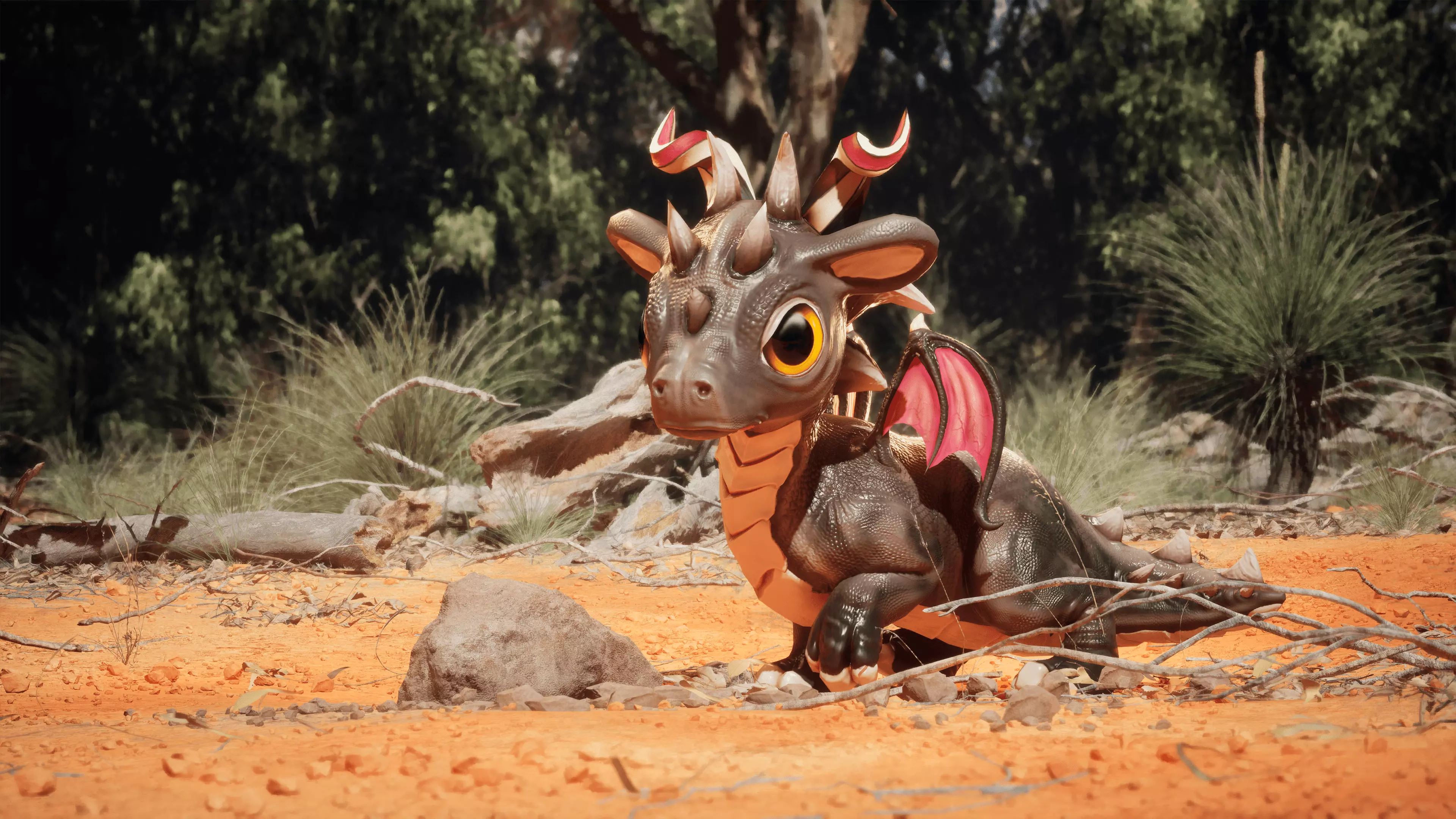 Little Dragons Mouse Low-poly 3D model_4