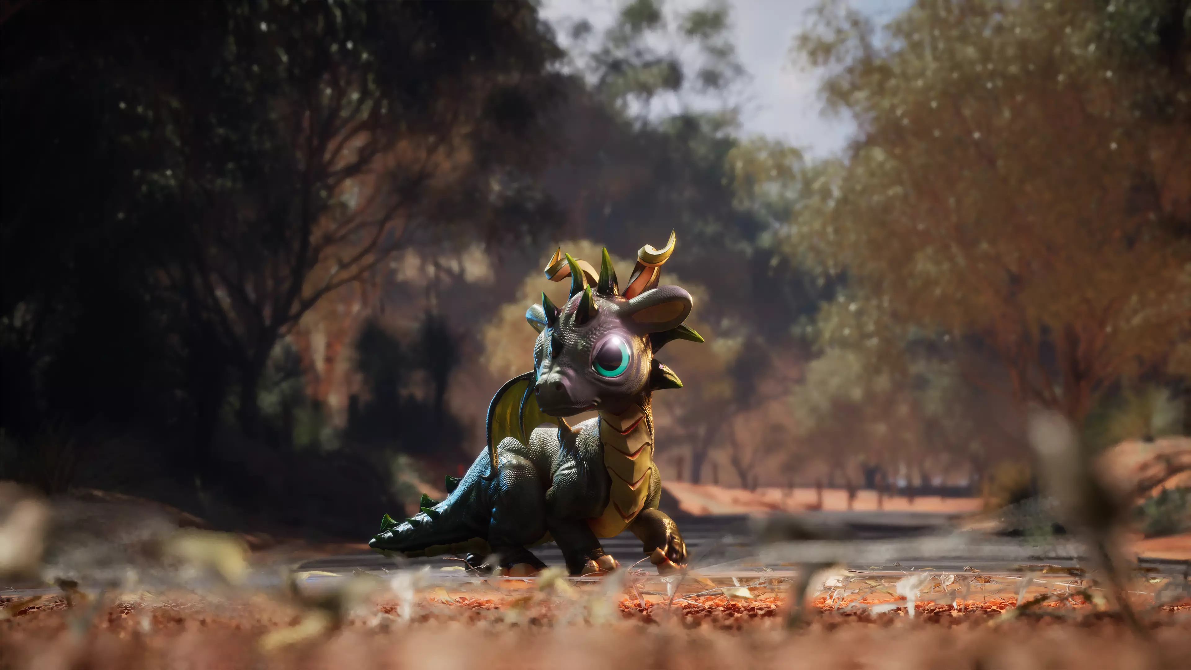 Little Dragons Mouse Low-poly 3D model_19