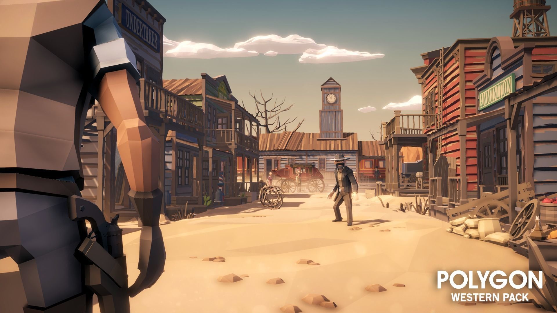 POLYGON - Western Low-poly 3D model_6