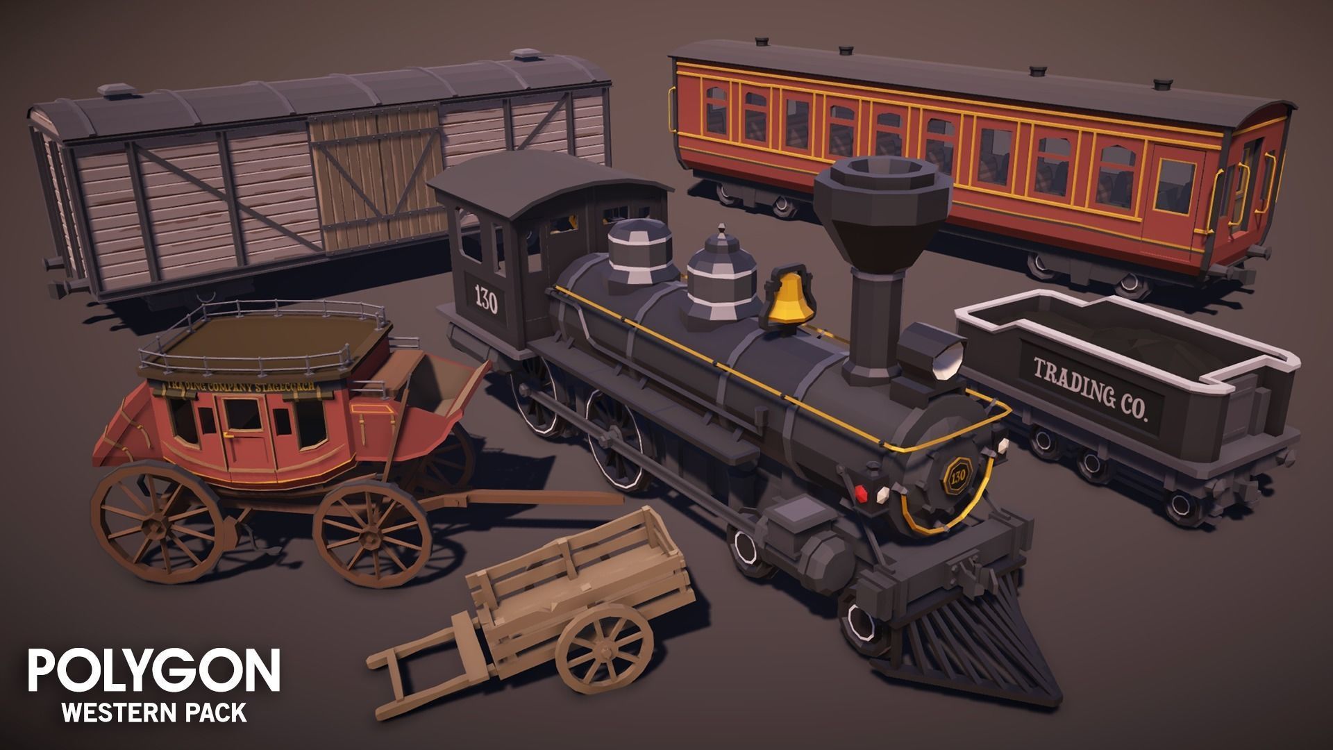POLYGON - Western Low-poly 3D model_12