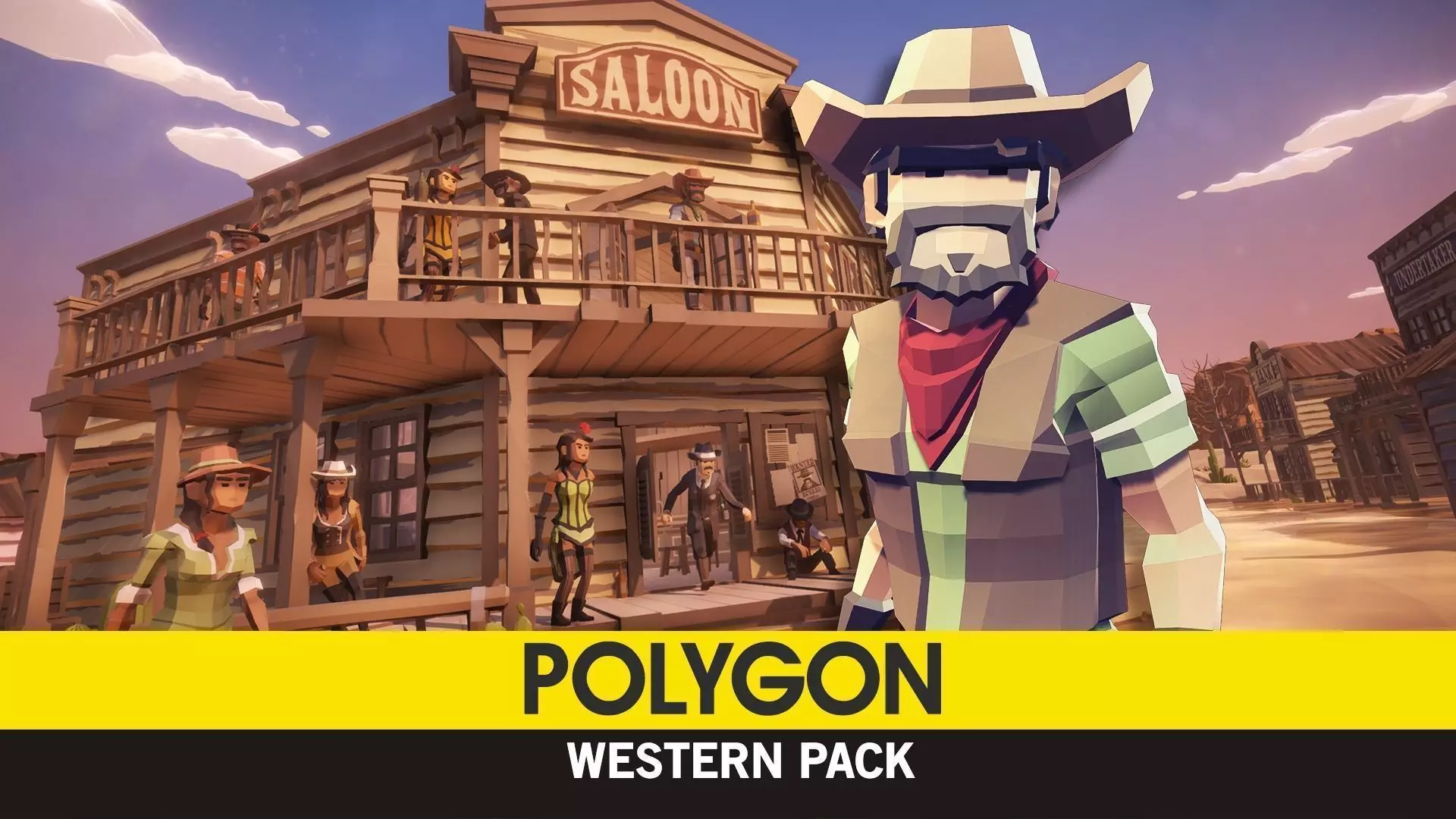 POLYGON - Western Low-poly 3D model_0