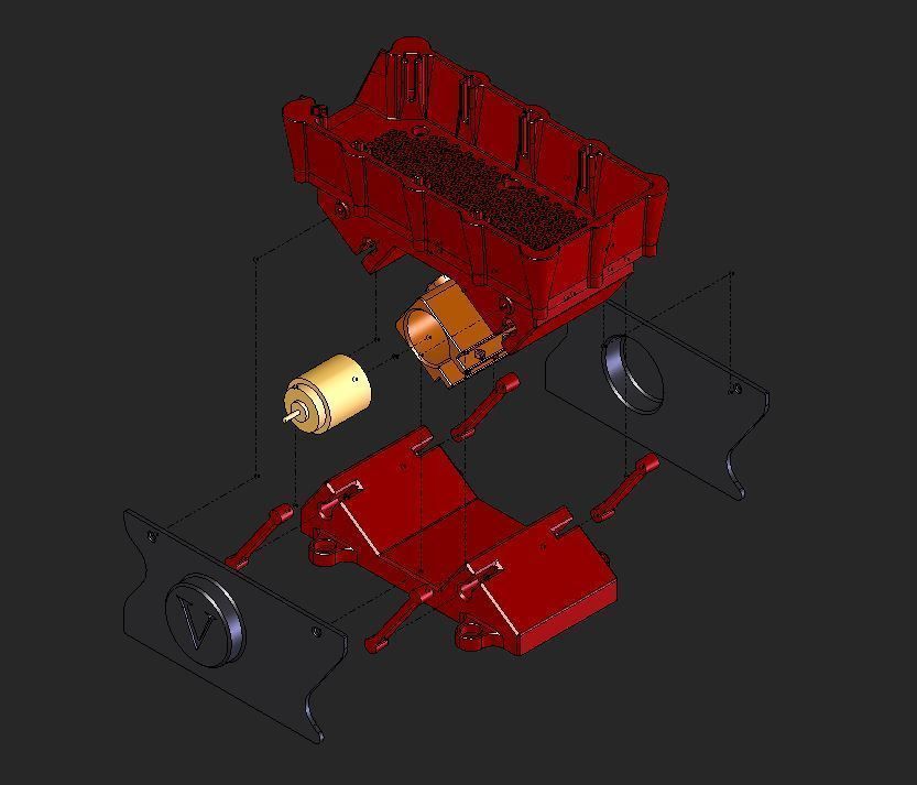 Vibrating Trough Feeder - 3d Printable Bulk Linear Vibrator 3D print model_11