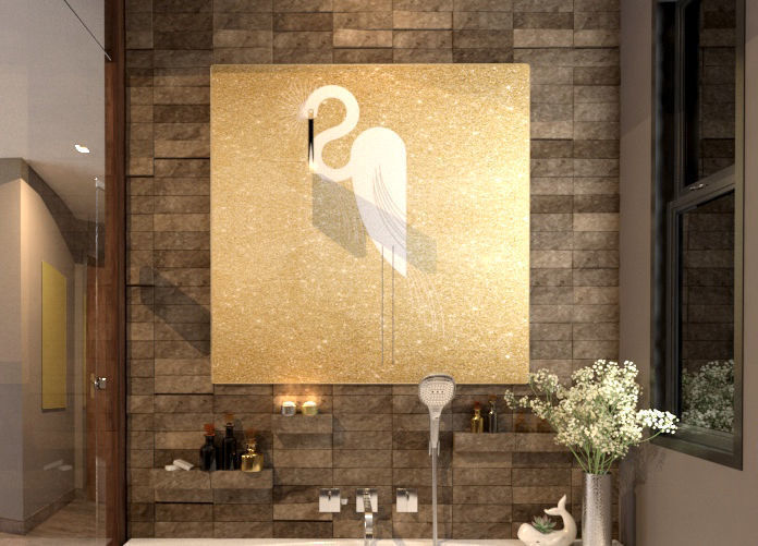 Bathroom Wc Modern Luxurious elegant cozy Granite Interior scene 3D model_7