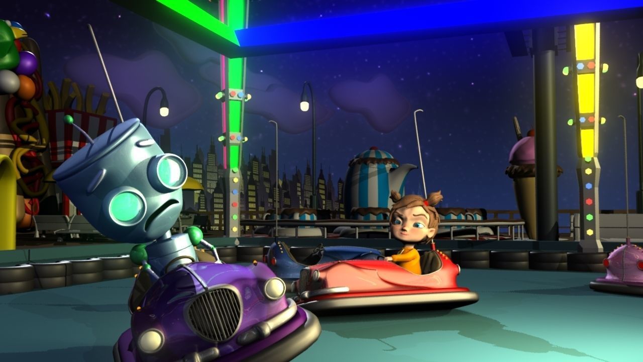 bumper car Free 3D model_1