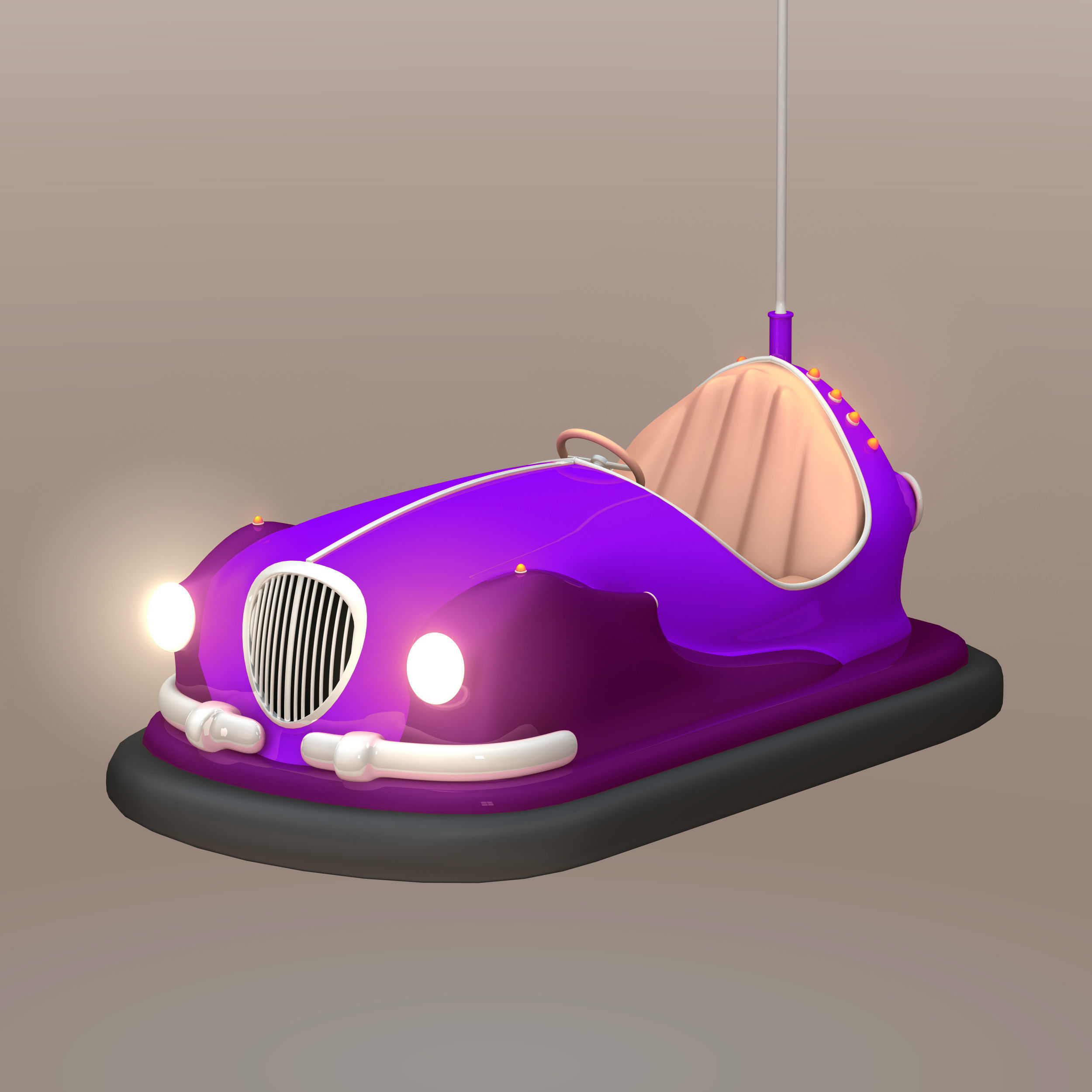 bumper car Free 3D model_2