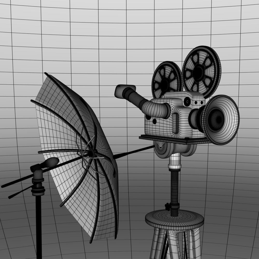 photography studio objects Free 3D model_2