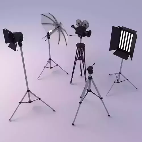 photography studio objects Free 3D model