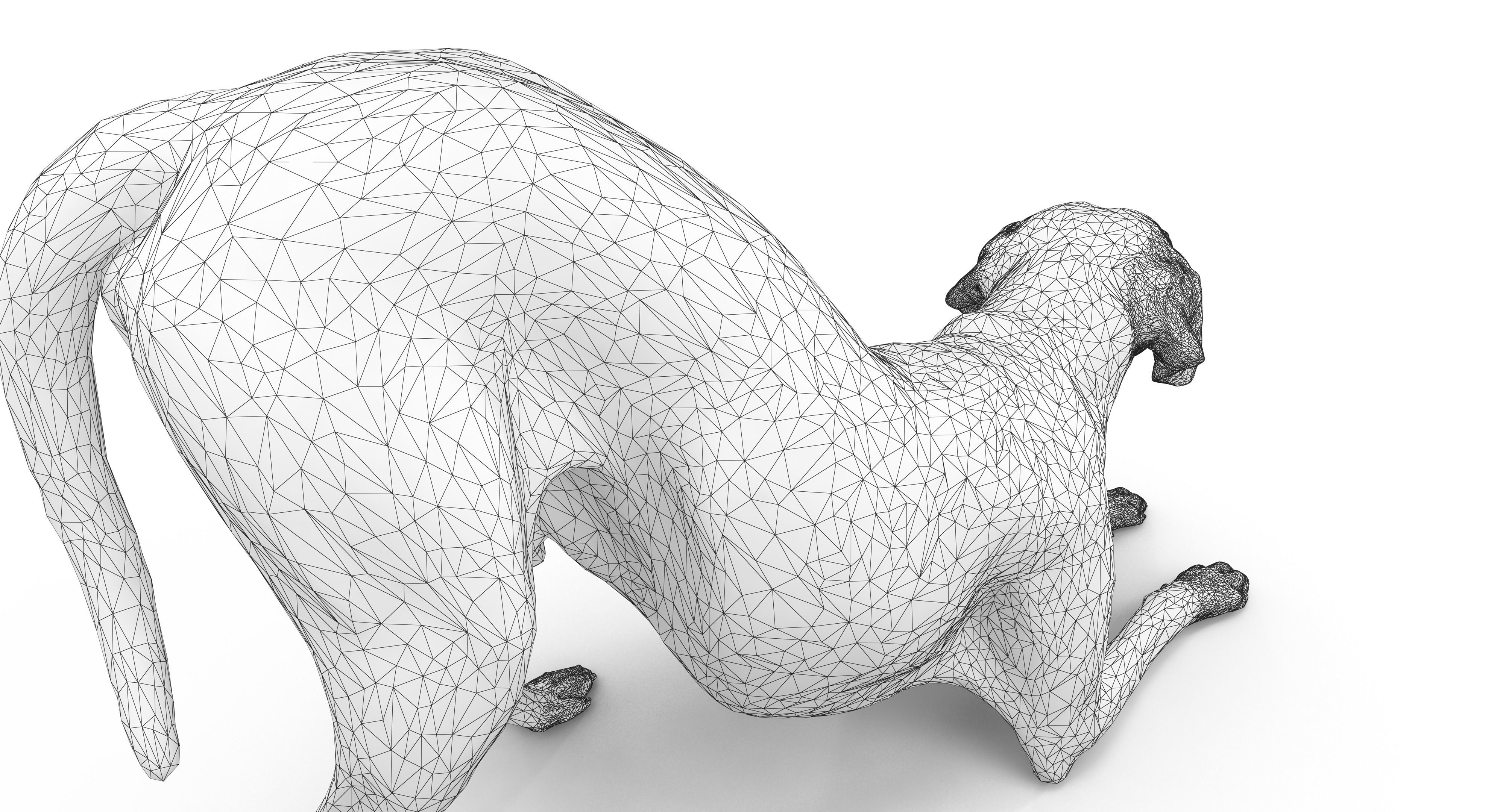 Dalmatian Dog Pose 3D model_18