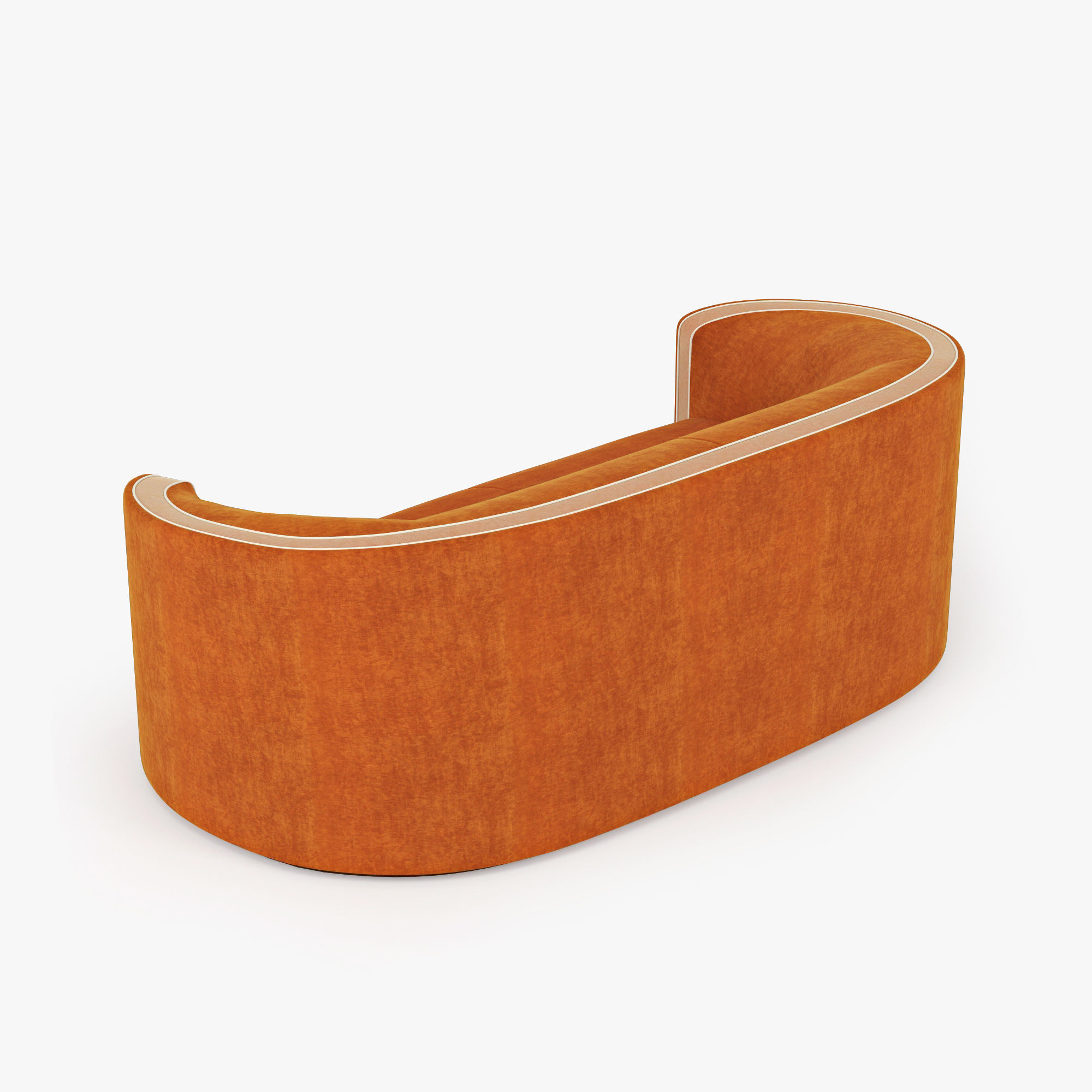 Sofa orange 3D model_3