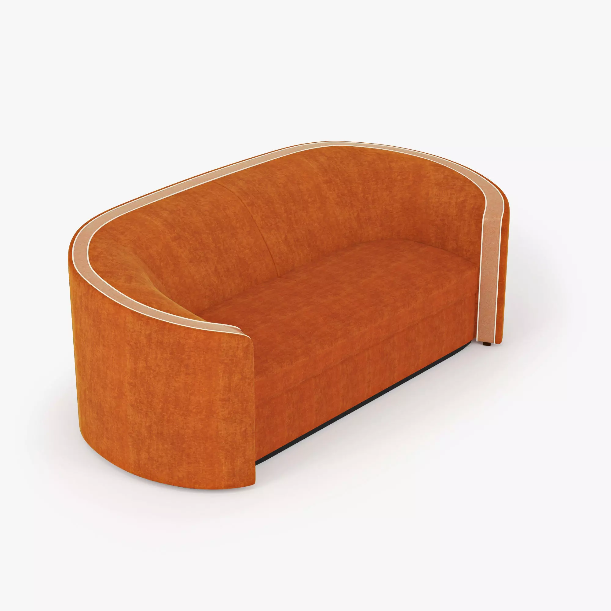 Sofa orange 3D model_0