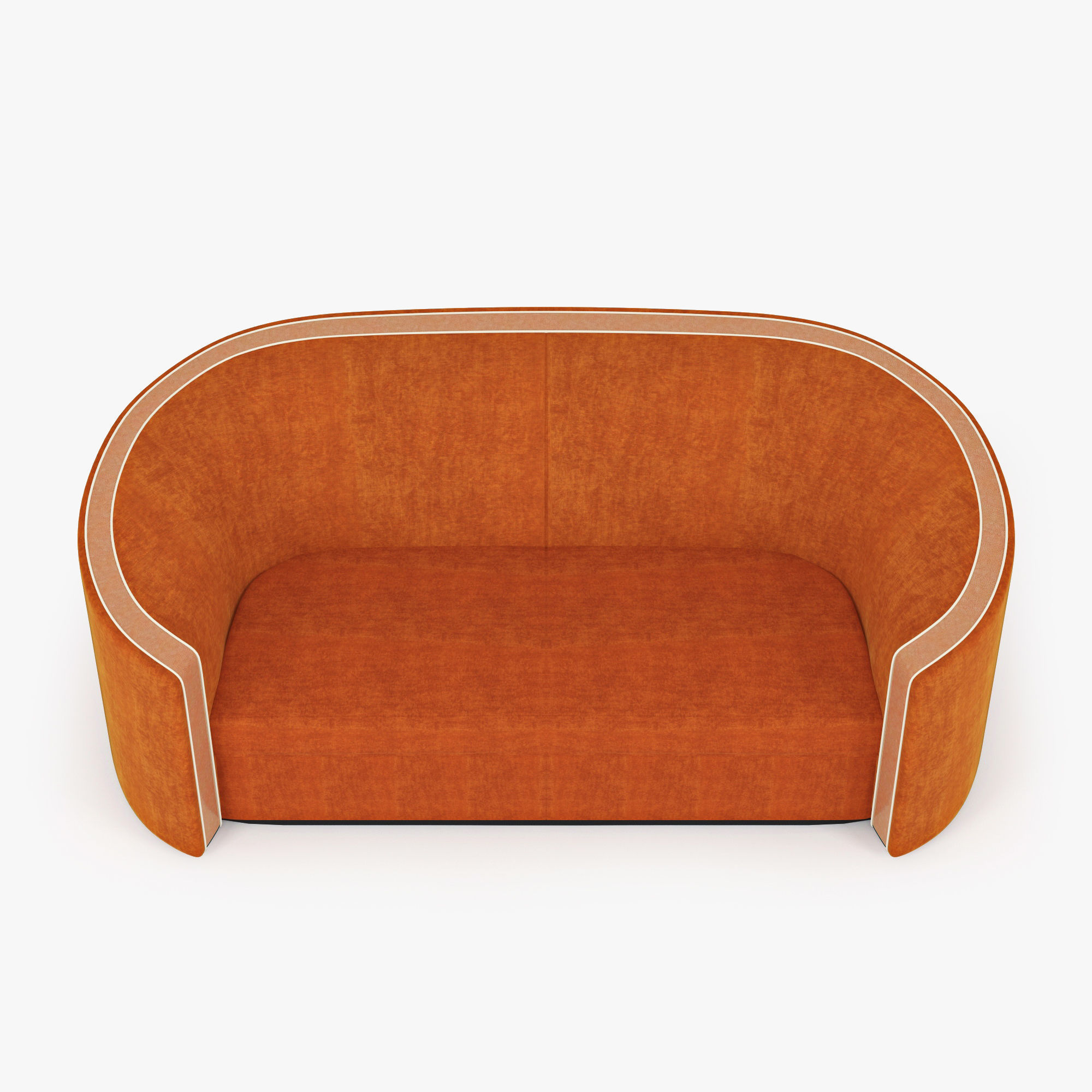 Sofa orange 3D model_2