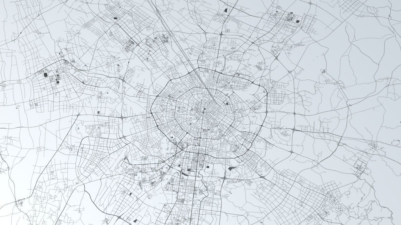 Chengdu Road Network and Streets 3D model_2