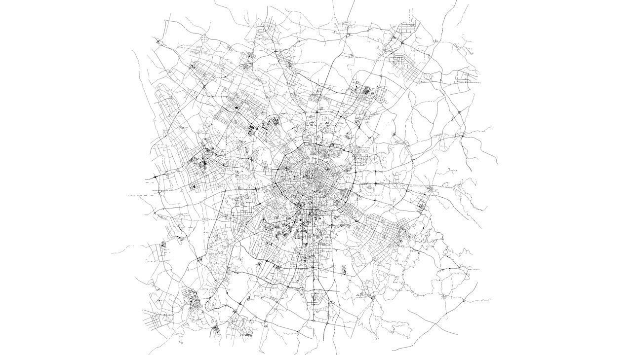 Chengdu Road Network and Streets 3D model_11
