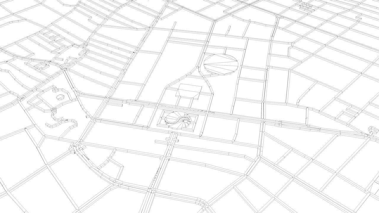 Chengdu Road Network and Streets 3D model_12