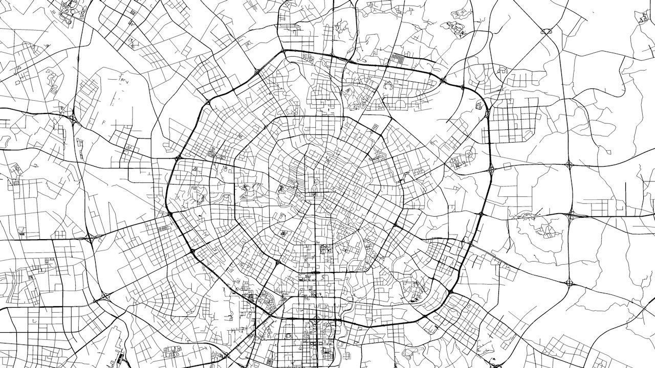 Chengdu Road Network and Streets 3D model_9