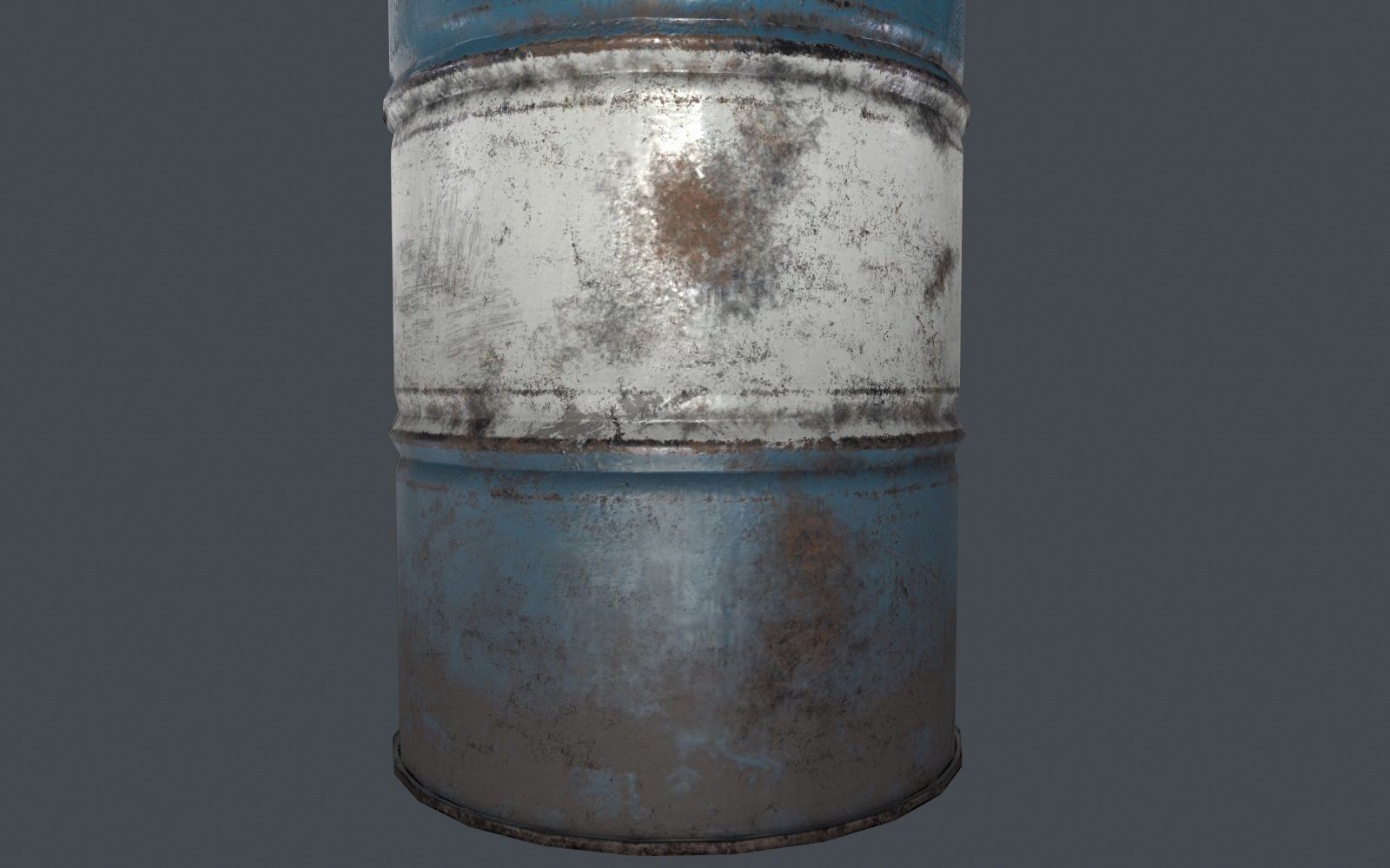 Oil Barrel Low-poly 3D model_5